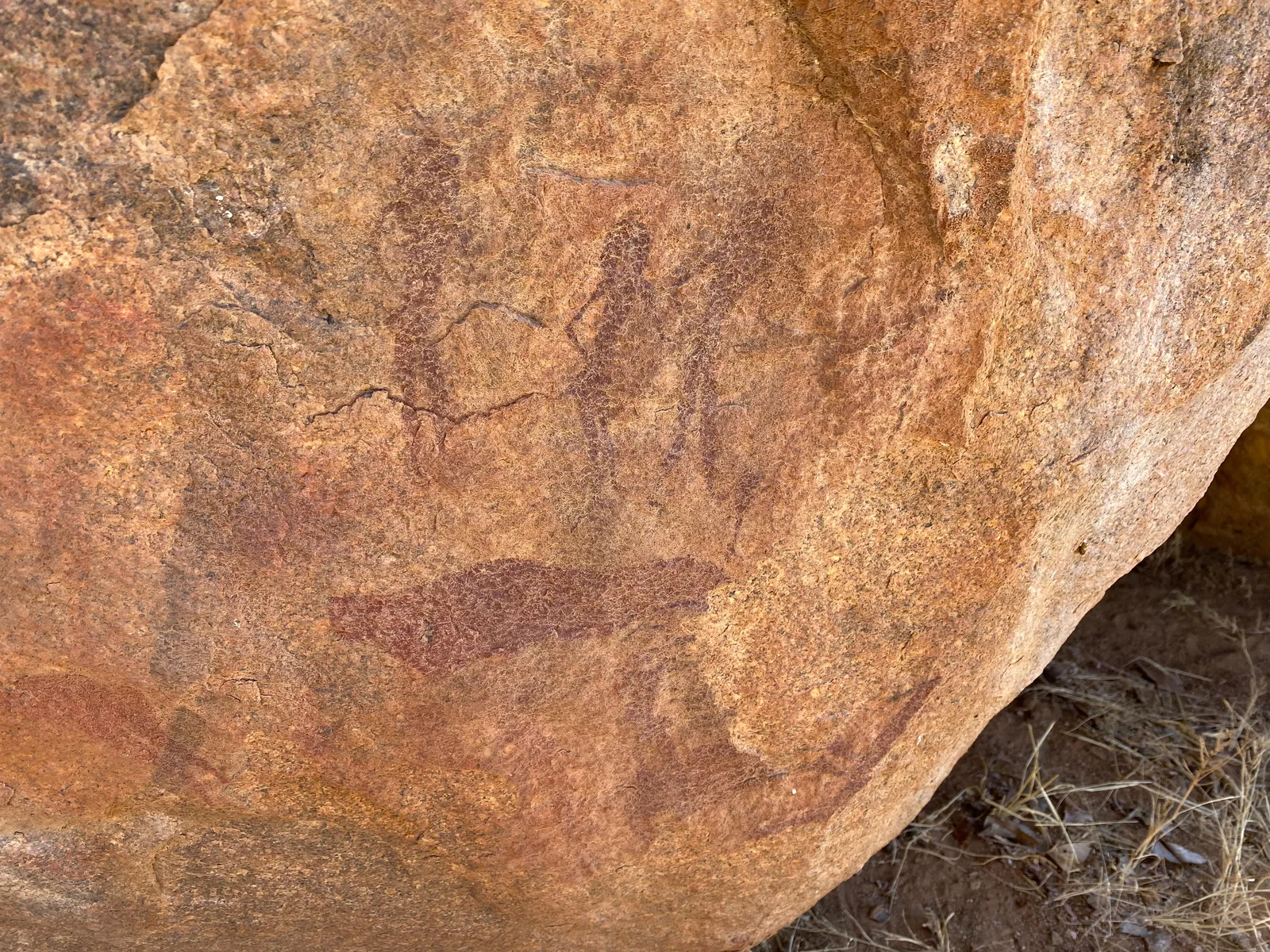 Rock art preserved on a granite surface near Madisa.